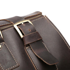 Vintage Leather Mens Large Weekender Bag Travel Bag Duffle Bag - imessengerbags