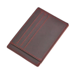 VINTAGE BROWN LEATHER MEN'S FRONT POCKET WALLETs BLACK SLIM CARD billfold WALLET SMALL WALLET FOR MEN - imessengerbags