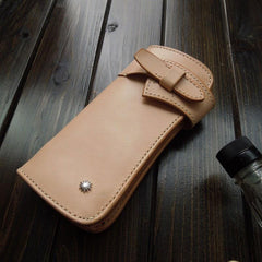 Handmade Leather Biker Wallet Mens Cool Chain Wallet Trucker Wallet with Chain - imessengerbags