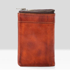 Handmade Mens Cool billfold Leather Wallet Men Small Wallets Bifold for Men - imessengerbags