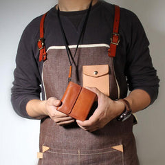 Genuine Leather Mens Cool billfold Leather Wallet Men Small Wallets Trifold for Men - imessengerbags