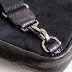 Genuine Leather Mens Cool Chest Bag Sling Bag Crossbody Bag Travel Bag Hiking Bag for men - imessengerbags