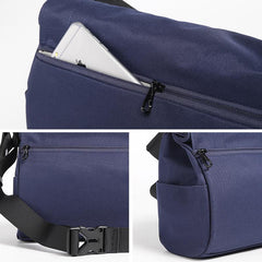 Fashion Oxford Cloth PVC Men's Black Sling Bag Chest Bag Blue One Shoulder Backpack For Men - imessengerbags