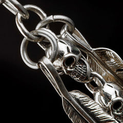 Brass Silver biker trucker Skulls Keychain wallet Chain for chain wallets biker wallet trucker wallet