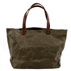 Cool Canvas Leather Mens Casual Waterproof Tote Bag Shoulder Bag Tote Purse For Men - imessengerbags