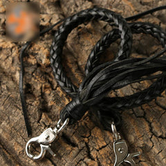 Handmade Leather Braided Wallet Chain Biker Wallet Chain Trucker Chain for Men