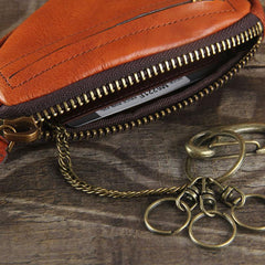 Genuine Leather Mens Cool Key Wallet Car Key Change Coin Holder Car Key Case for Men - imessengerbags