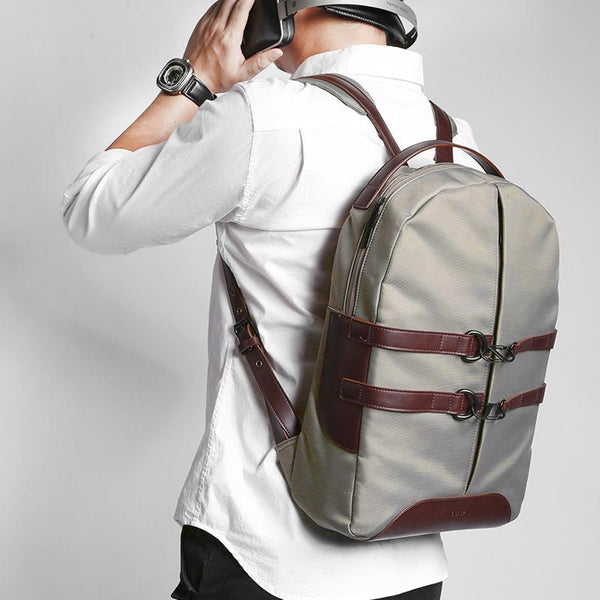Fashion OXFORD CLOTH PVC Blue Men's Fashion Backpack Travel Backpack Computer Backpack For Men - imessengerbags