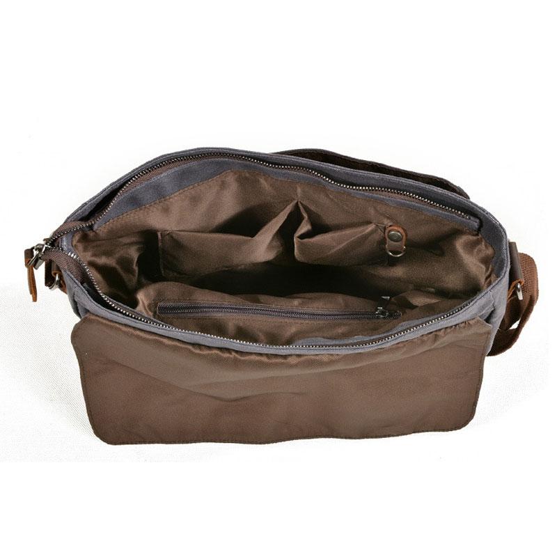 Mens Canvas Side Bag Messenger Bag Camera Courier Bag Shoulder Bag for