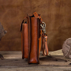 Cool Mens Leather Belt Pouch Belt Bag Waist Bag Small Shoulder Bag for Men