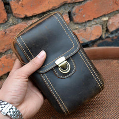 Cool Leather Men's Cell Phone Holster Belt Pouch Belt Bag Waist Bag For Men - imessengerbags