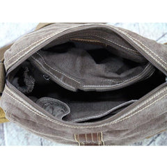 Fashion Canvas Black Mens Small Postman Bag Canvas Messenger Bags Courier Bag For Men