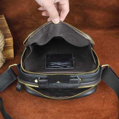 Small Leather Mens SIDE BAG COURIER BAG Messenger Bag Shoulder Bag for Men