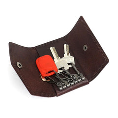 Cool Leather Mens Key Wallet Car Keys Holder Car Keys Case for Men - imessengerbags