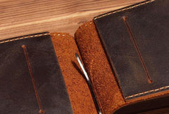 Handmade Genuine Leather Wallet billfold Leather Wallet Slim Bifold Wallet Bag For Mens - imessengerbags