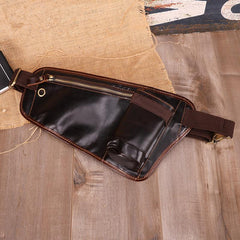 Vintage Cool Brown Leather Men's Chest Bag Sling Bag One Shoulder Backpack For Men - imessengerbags