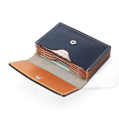 Cool Leather Mens Card Wallet Front Pocket Wallets Small Card Holders for Men