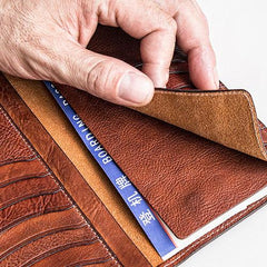 Handmade Mens Cool Leather Chain Wallet Biker Trucker Wallet with Chain for Men - imessengerbags