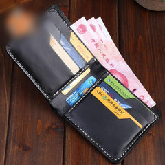 Handmade Leather Carp Mens billfold Wallet Cool Leather Wallet Slim Wallet for Men - imessengerbags