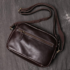 Casual Leather Mens Brown Side Bag Small Messenger BAG Brown Courier Bag FOR MEN - imessengerbags