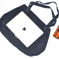 Navy Blue Canvas Mens Denim Bag Tote Bag Messenger Bag Army Green Denim Tote Shoulder Bag For Men and Women - imessengerbags