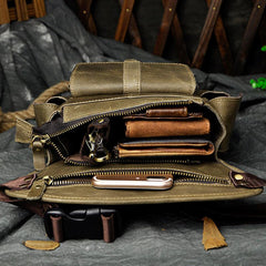 Biker Mens Leather Drop Leg Bag Waist Bag Side Bag Belt Pouch Pack for Men - imessengerbags