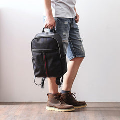 Cool Black Nylon Backpack Men's 14 inches Waterproof Backpack School Backpack For Men - imessengerbags