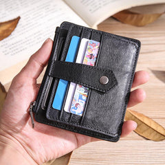 Leather Mens Card Wallets Cool Card Holders Card Holder Wallet Black Front Pocket Wallet For Men