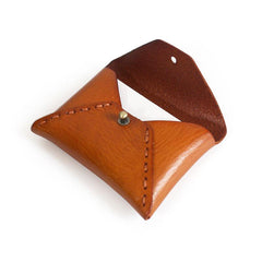 Handmade Leather Mens Change Wallet Card Wallet Front Pocket Wallet Coin Wallet for Men