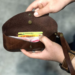 Fashion Black Leather Mens Long Wallet Wristet Wallets Clutch Black Wallet Phone Wallet For Men - imessengerbags