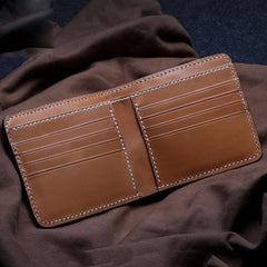 Handmade Leather Carp Tooled Mens billfold Wallet Cool Leather Wallet Slim Wallet for Men - imessengerbags