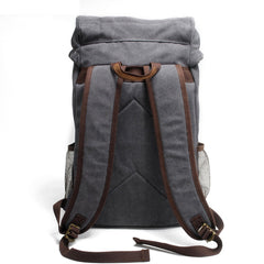 Cool Canvas Mens Retro Large 15‘’ Backpack Travel Backpack Hiking Backpack for Men - imessengerbags
