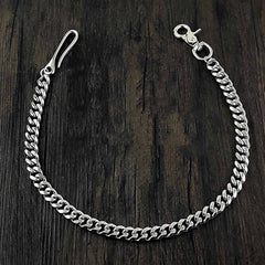 19'' SOLID STAINLESS STEEL BIKER SILVER WALLET CHAIN Sliver LONG PANTS CHAIN Jeans Chain Jean Chain FOR MEN