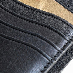 Genuine Leather Mens Cool billfold Leather Wallet Men Small Wallets Bifold for Men - imessengerbags