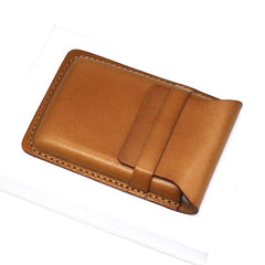 Badass Leather Mens Card Wallet Front Pocket Wallets Small Slim Wallet Change Wallet for Men - imessengerbags