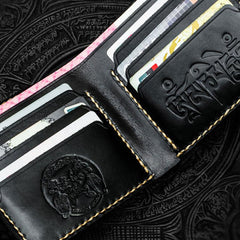 Handmade Leather Mah¨¡k¨¡la Tooled Mens billfold Wallet Cool Leather Wallet Slim Wallet for Men - imessengerbags