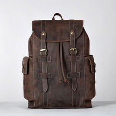 Handmade Leather Mens Cool Backpack Sling Bag Large Travel Bag Hiking Bag for Men - imessengerbags