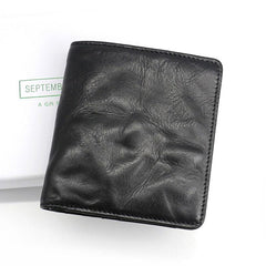 Leather Mens Front Pocket Wallet Small Wallet Slim Wallet Card Wallet for Men - imessengerbags