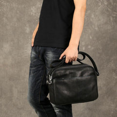 Genuine Leather Mens Cool Messenger Bag Briefcase Work Bag Business Bag for men - imessengerbags