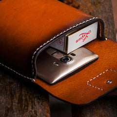 Handmade Biker Leather Belt Pouch Mens Cases Waist Bag Hip Pack Belt Bag Fanny Pack Bumbag for Men - imessengerbags