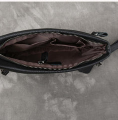 Black Leather Mens Business Clutch Bag Wristlet Clutch Wallet For Men - imessengerbags