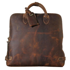 Handmade Leather Mens Cool Business Bag Briefcase Work Bag Laptop Bag for men - imessengerbags