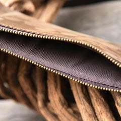 Handmade Leather Mens Cool Long Leather Wallet Card Clutch Wallet for Men
