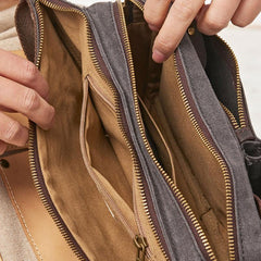 Canvas Mens Fanny Pack Canvas Waist Bag Small Canvas Chest Bag for Men - imessengerbags