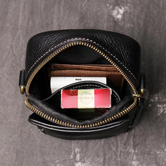 Mens Brown Leather Mini Messenger Bag Black Men's Phone Side Bag Mini Phone Bag Courier Bag For Men