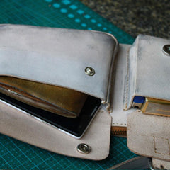 Handmade Leather Fanny Pack Mens Waist Bag Hip Pack Belt Bag Bumbag for Men - imessengerbags