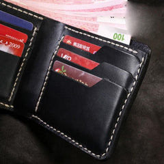 Handmade Leather Tiger Tooled Mens billfold Wallet Cool Leather Wallet Slim Wallet for Men - imessengerbags