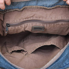 Denim Blue Mens Womens Large Side Bag Handbag Blue Jean Messenger Bag For Men - imessengerbags