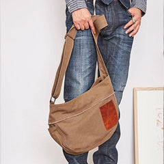 Mens Canvas Cool Side Bag Messenger Bag Canvas Saddle Shoulder Bag for Men - imessengerbags