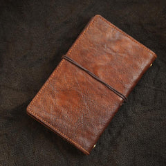 Vintage Handmade Leather Journal Notepad Brown Notebook For Men - imessengerbags